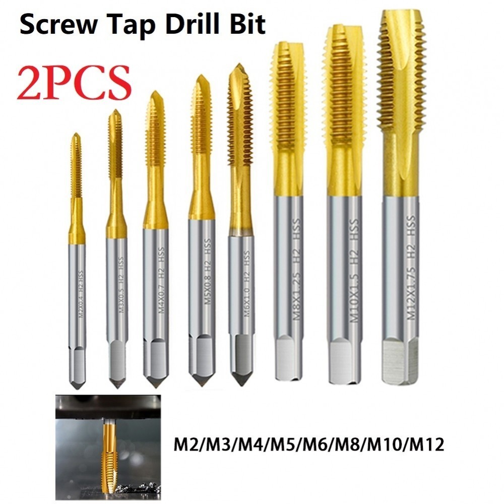 High Speed Steel Screw Thread Tap Set M2M12 Metric Size Suitable for
