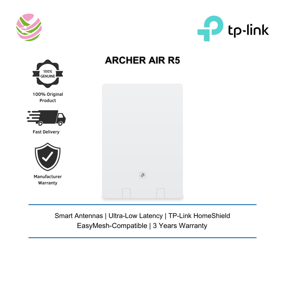 TP-Link Archer Air R5 AX3000 Dual Band WiFi 6 Gigabit Air Router ...
