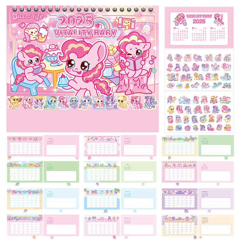 2025-my-little-pony-16-month-10-x-20-16-month-wall-calendar-sealed-new-style-retail-convenience-store