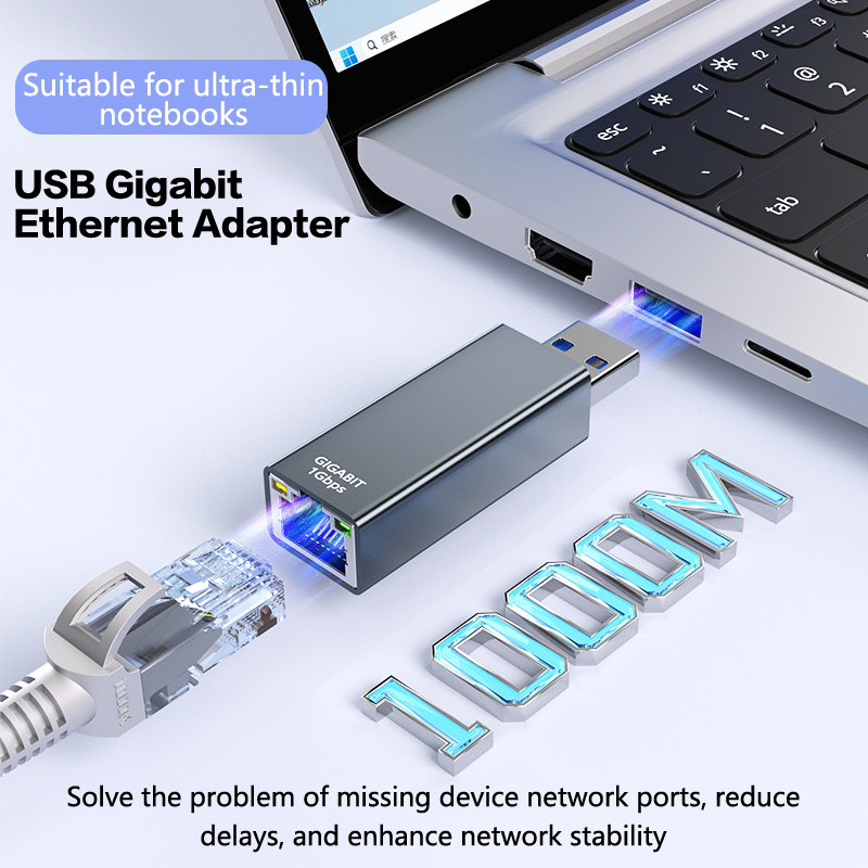[NAY] Ethernet Adapter Network Card Type C USB3.0 To RJ45 1000Mbps For ...