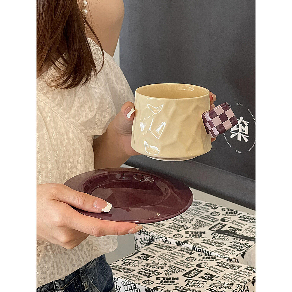 Niche Design Style ins Style Rubik's Cube Coffee Cup Saucer Afternoon ...