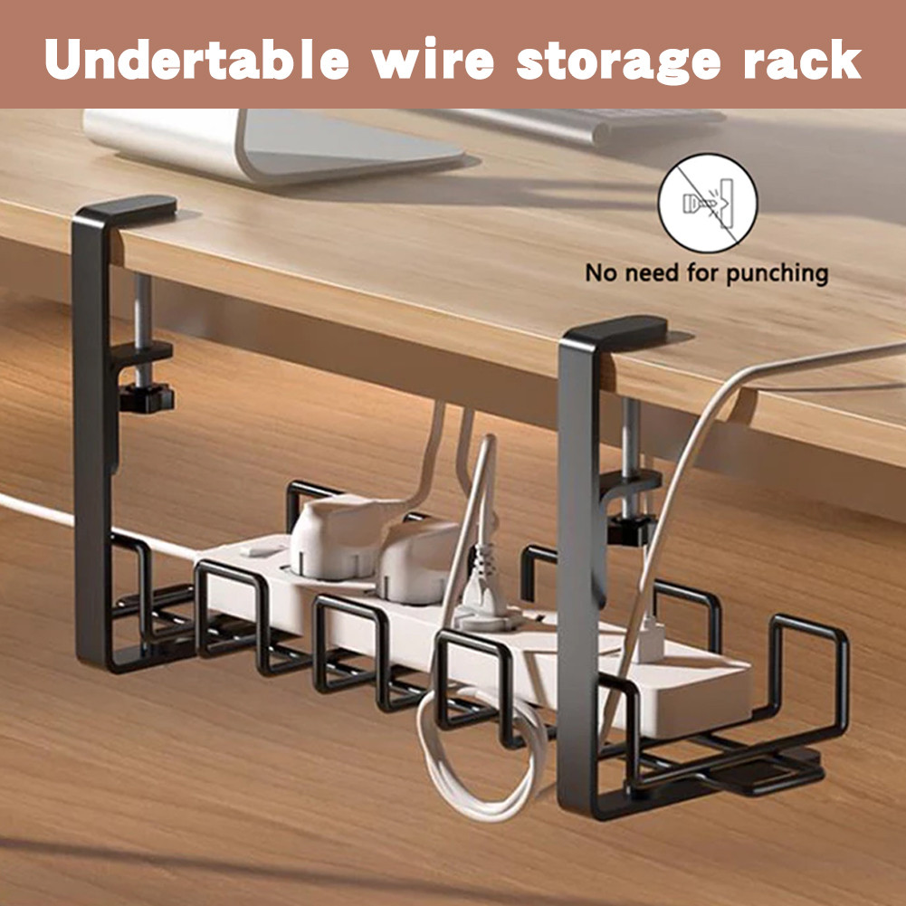 Under Desk Cable Management Wire Organizer Tray Table Manager Rack ...