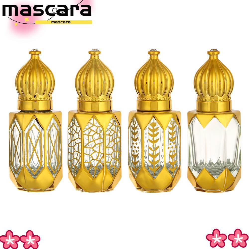 JONY1 Essential Oil Bottles Golden Cosmetics Sample Test Container ...