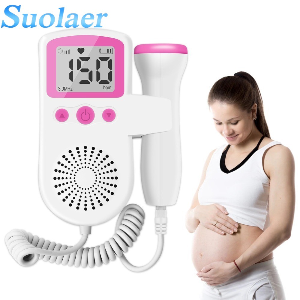 Fetal Doppler Fetal Home Pregnancy Heart Rate Monitor Baby Fetal Heart ...