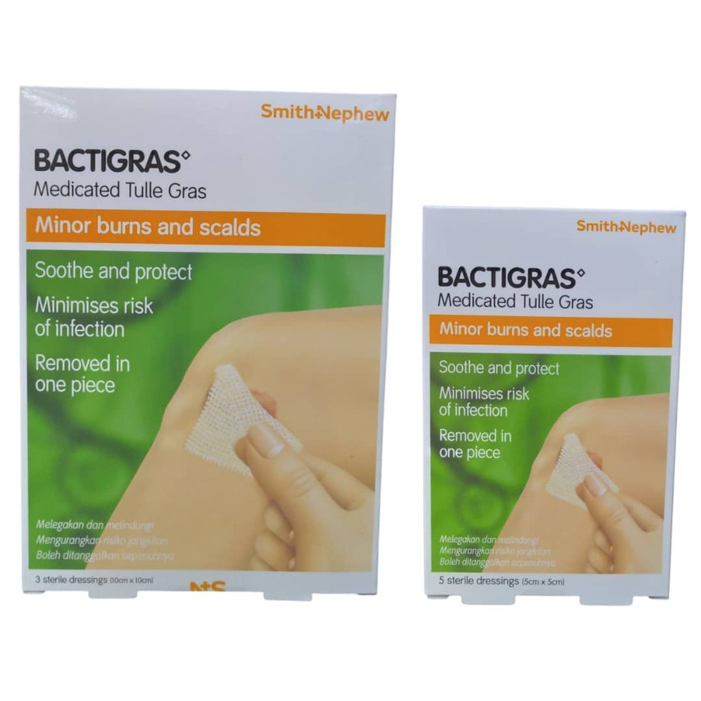 BACTIGRAS 5CM X 5CM 5'S | BACTIGRAS 10CM X 10CM 3'S (EXP:09/2025 ...