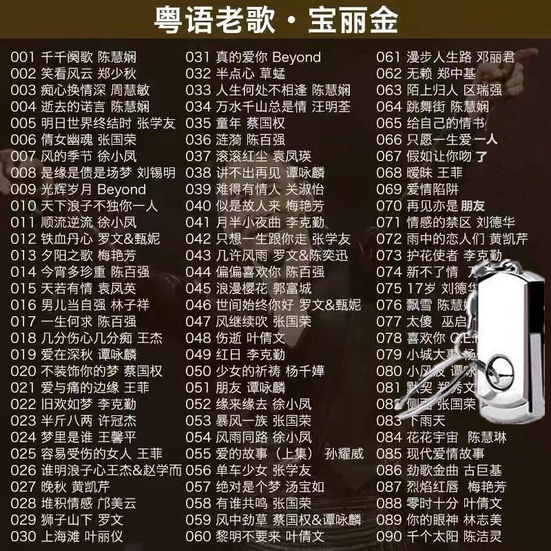 Car U Disk with Cantonese Old Songs Classic Nostalgic Songs High ...