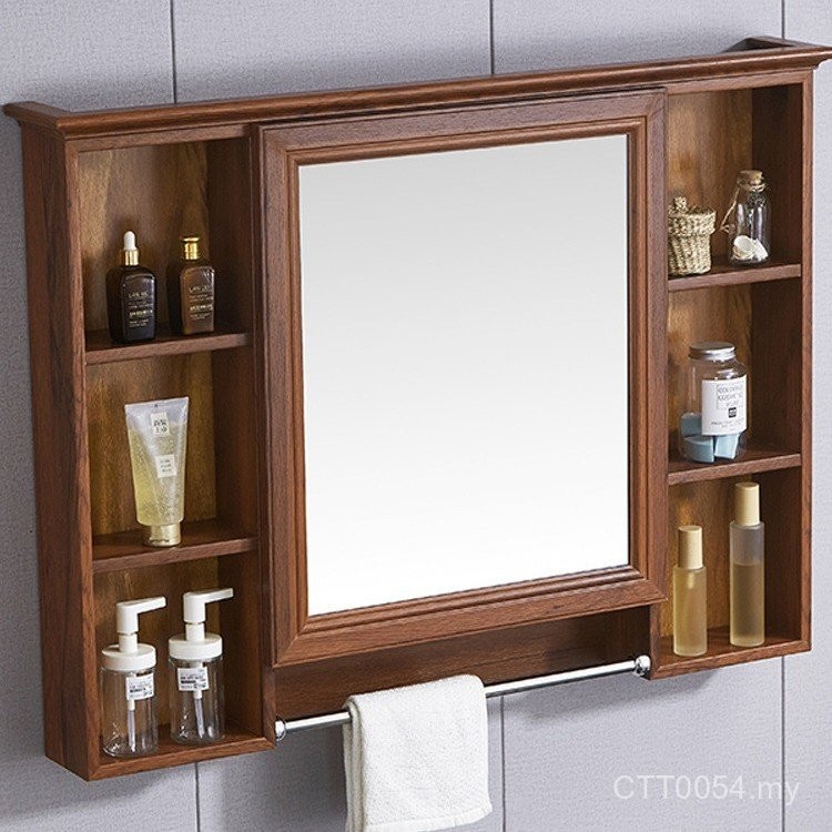 Integrated Wall-Mounted Vanity Mirror Storage Toilet Mirror Cabinet ...
