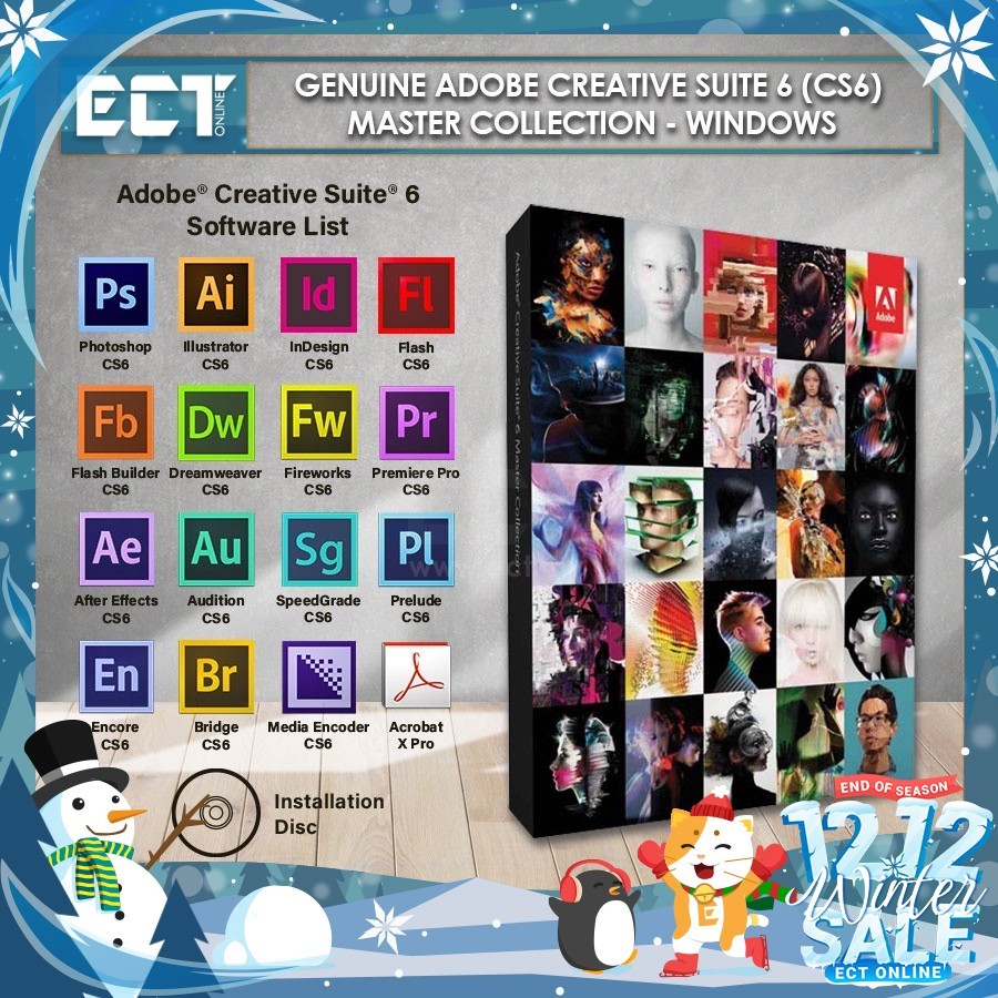 Genuine Adobe Creative Suite 6 (CS6) Master Collection for Windows / Mac  (Commercial Retail Pack with Disc) | Shopee Malaysia