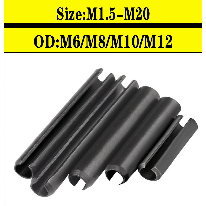 Quick delivery: Open mouth spring pin, black elastic cylindrical pin ...