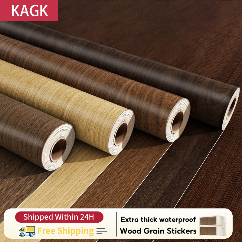 KAGK PVC Wood Grain 60×200CM Stickers Self Adhesive Wood Grain ...