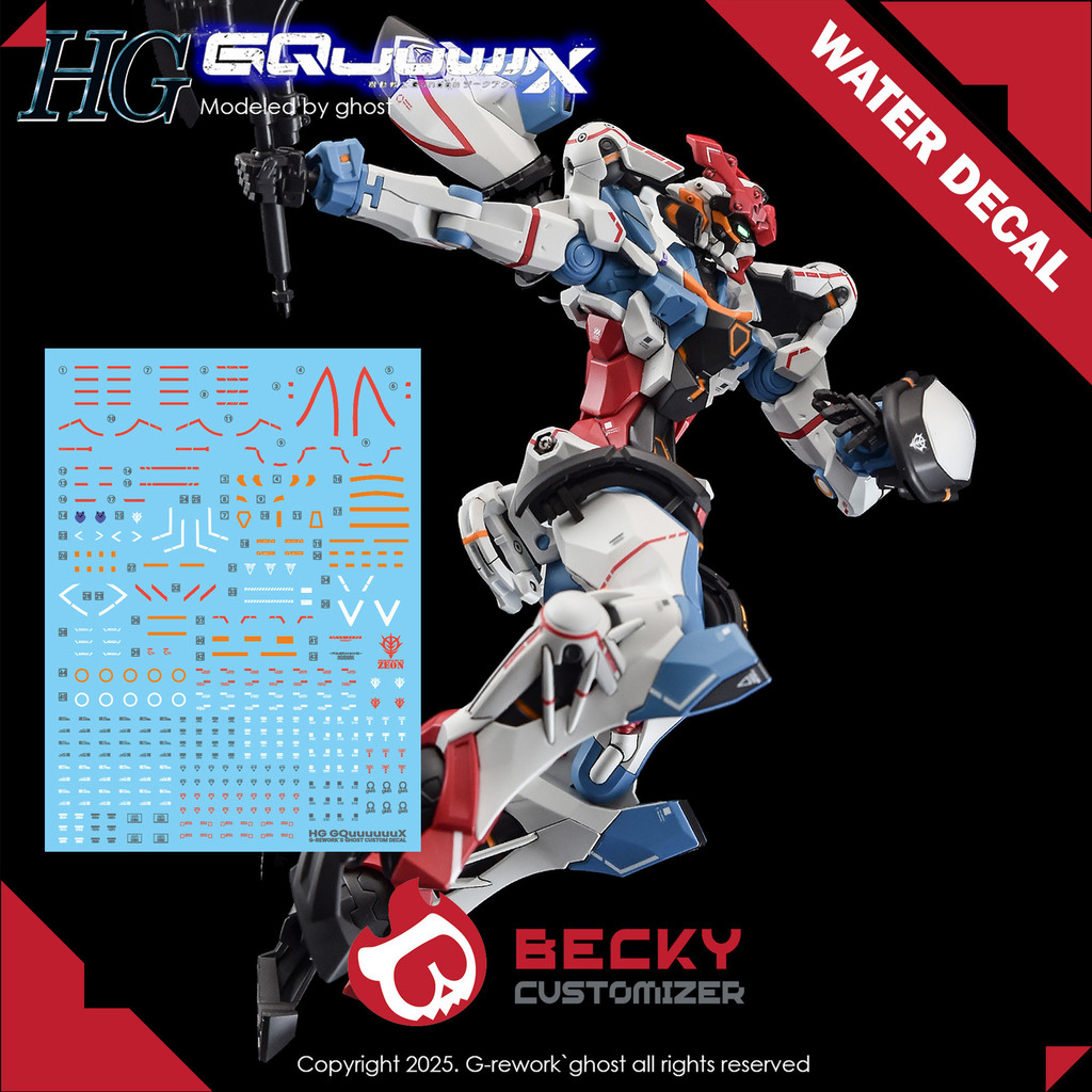 G-Rework [HG] GQuuuuuuX (Water decal ONLY) | Shopee Malaysia