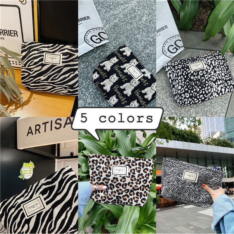 Leopard Print Dish Cloths Set Of 6 - Super Absorbent 11x11 Inch Kitchen Towels, Lint Free & Quick Dry