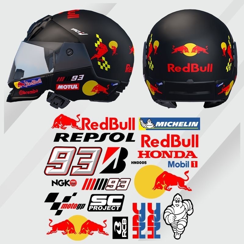 Motorcycle helmet sticker Decorative sticker reflective laser ...