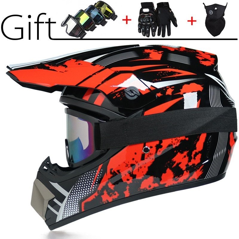 Racing Motocross Motorcycle Helmet Off-road Cartoon Children Motorcycle ...