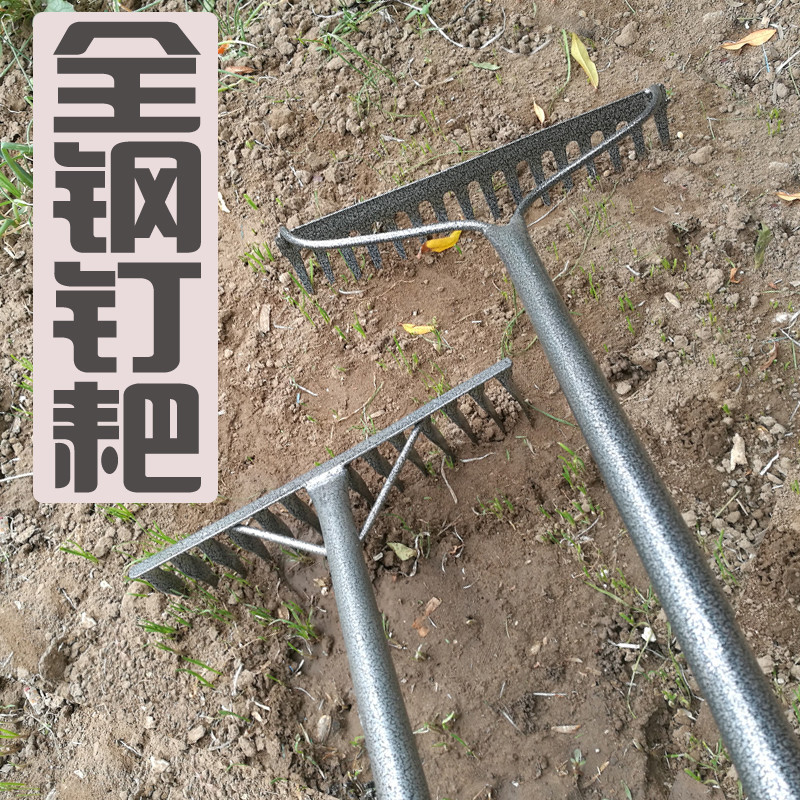 Semua Steel Rake Tanah Rake Spike Rake Twist Gigi Rake Besi Rake Kepala ...