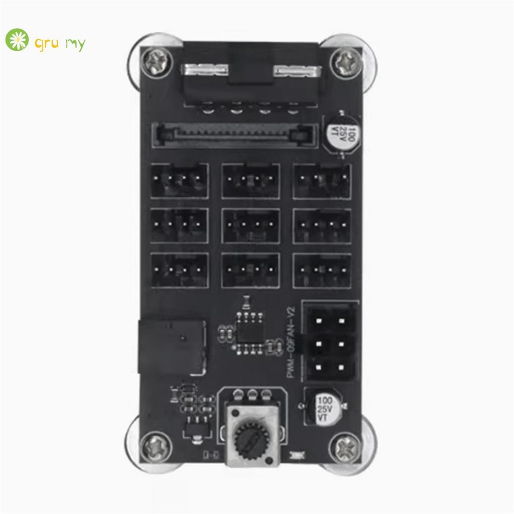 Computer Case Fan Speed Controller Fan Module 9 Channel Fan Hub PWM ...
