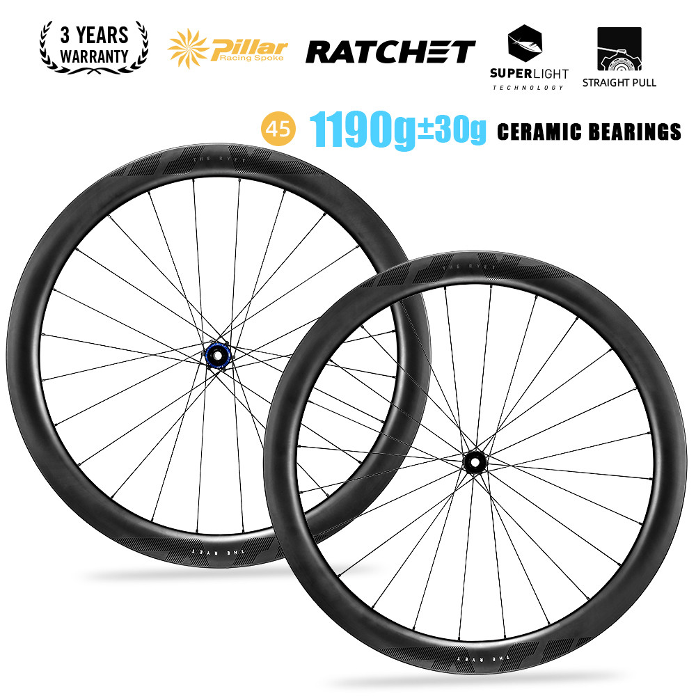 RYET 2024 SuperLight Road Carbon Wheels 1190g Ceramic Tubless Clincher ...