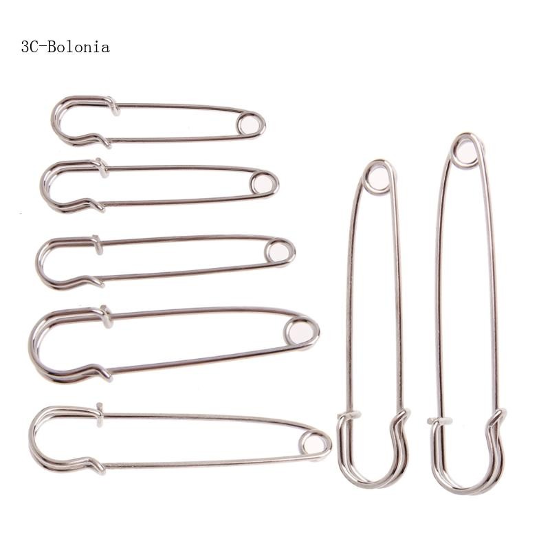 BO Heavy Duty Safety Pins 10 Pcs Set Silver Tone Large Strong Pinning ...