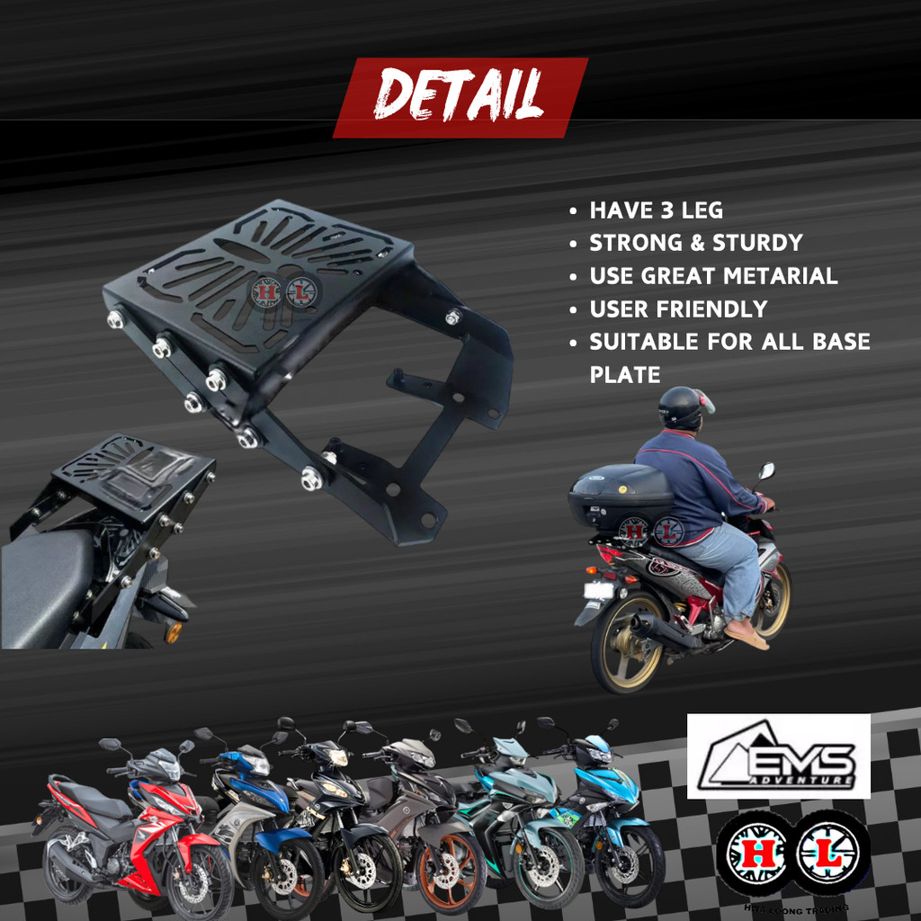 EMS FOLDABLE TOP RACK HEAVY DUTY MOTOR YAMAHA HONDA - Rak Lipat ...