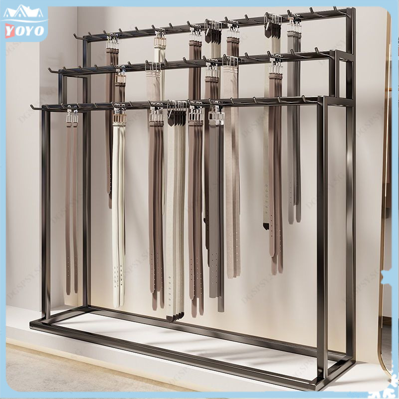 Clothing Store Premium Display Rack Floor Multi Tier Tie Display Rack ...