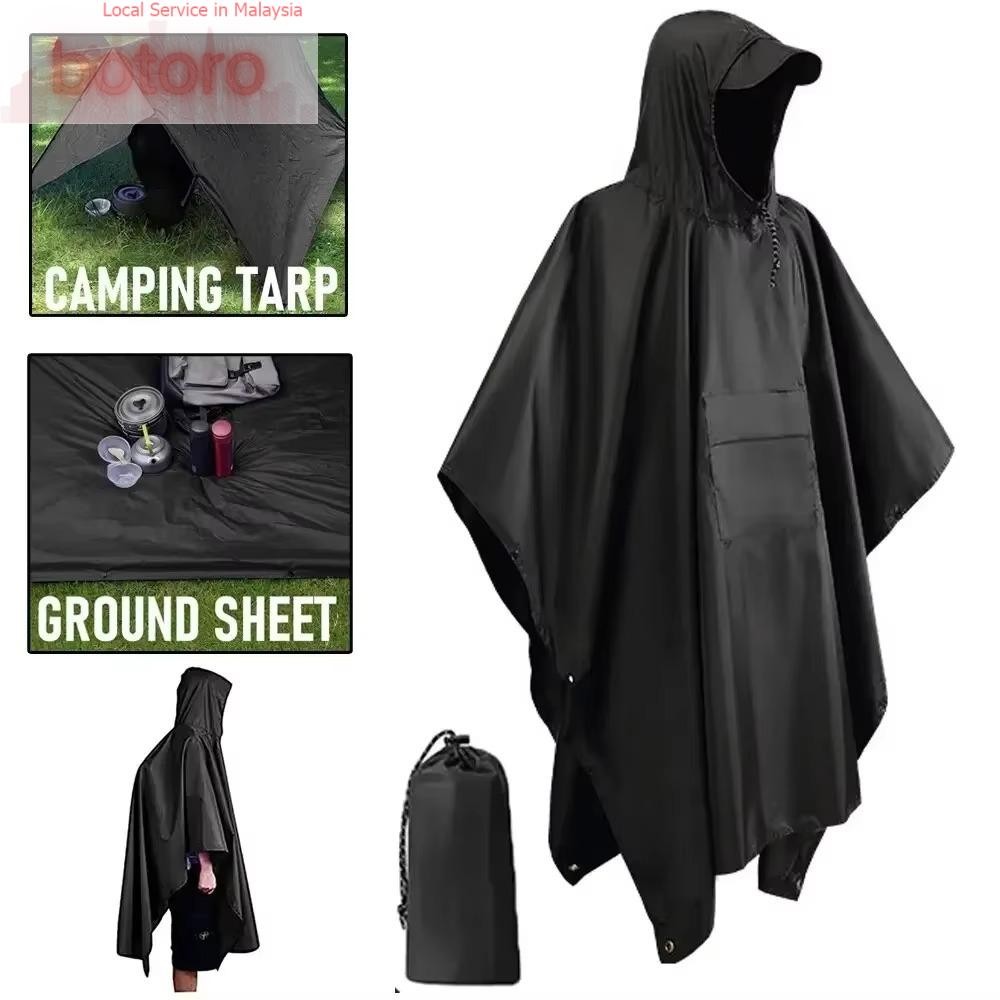 BOTORO Outdoor Raincoat, Waterproof 3 in 1 Rain Poncho, Multifunction ...