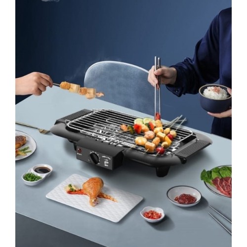 Electric Barbeque BBQ Grill Electric Smokeless BBQ Detachable Pan ...