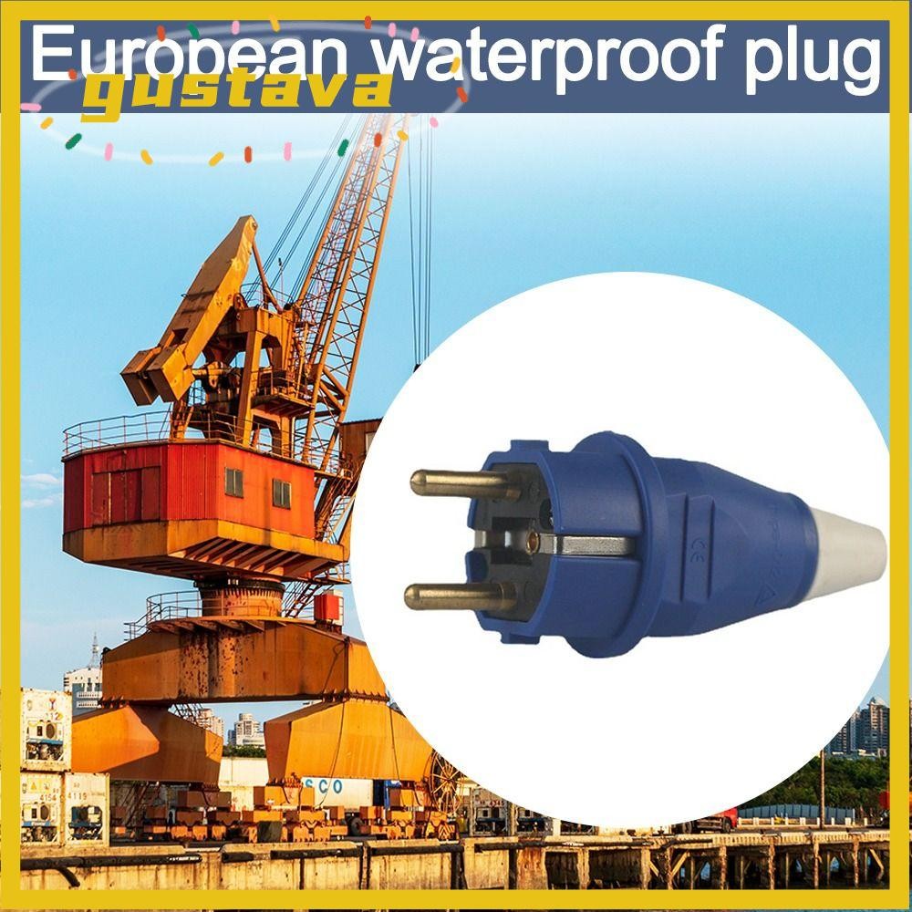 GUSTAVA 2 Pin Industrial Plug Socket, IP44 16A Industrial Plug Socket ...