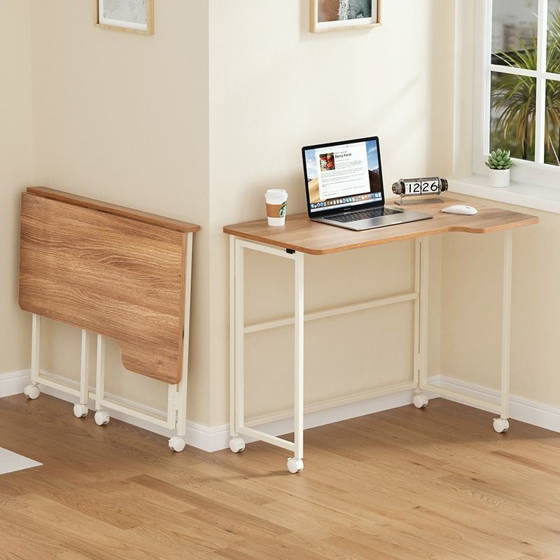Foldable Table Mobile Computer Desk Small Apartment Home Desk Bedroom ...