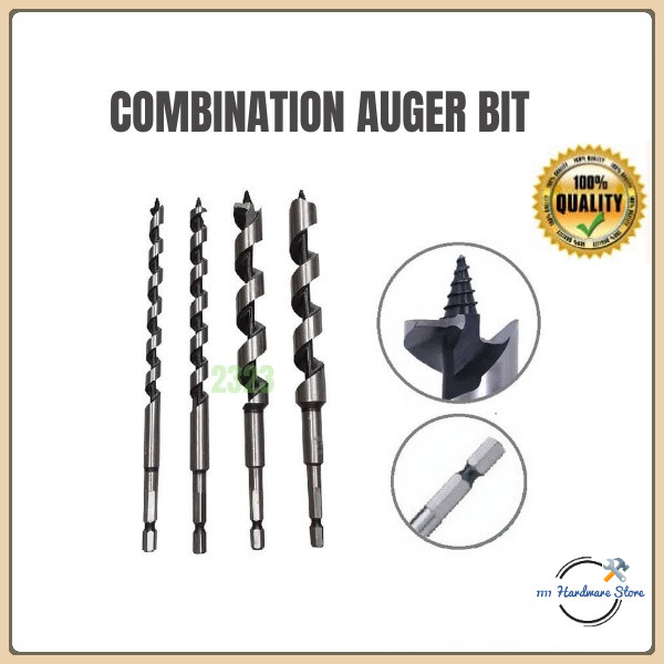 COMBINATION AUGER BIT / WOOD DRILL BIT / MATA TEBUK KAYU | Shopee Malaysia