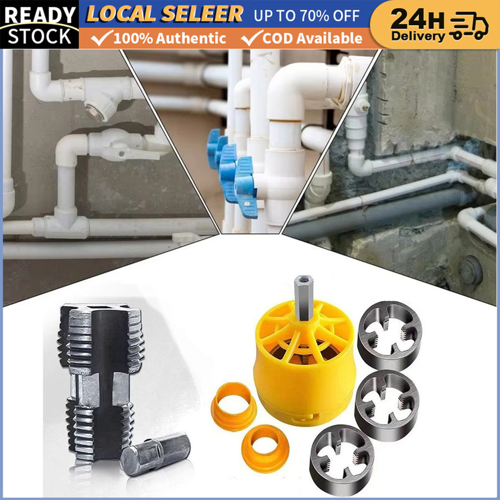 1Set PVC Pipe Threader Kit Plastic Punching Internal Thread Opener ...