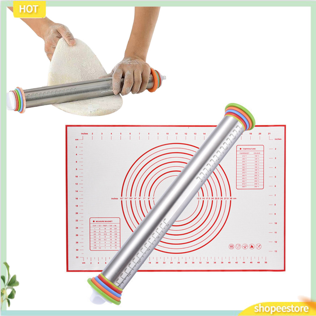 Curated visual reference: Fresh Look at Shopeestore Baking Rolling Pin Wooden Rolling Pin Adjustable Stainless