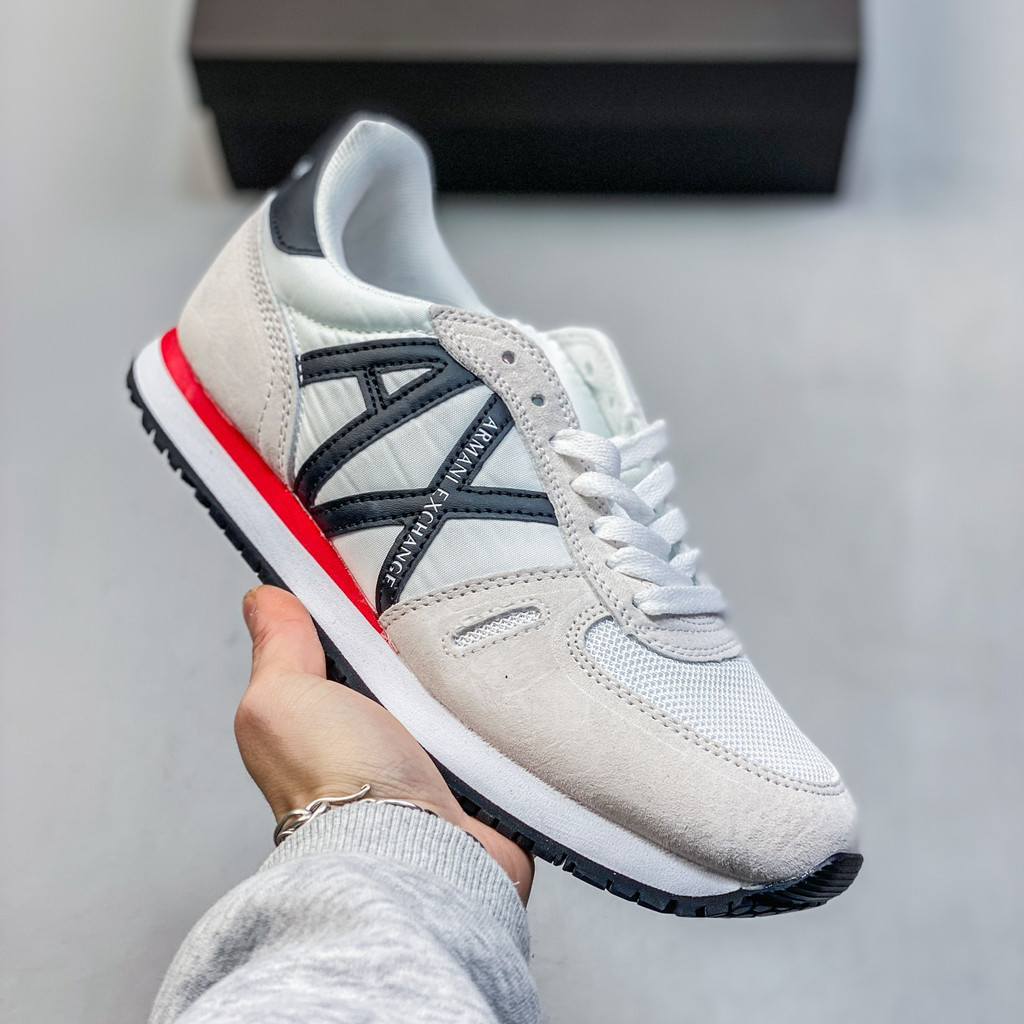 Image showcasing Armani EXCHANGE Men's Fashion Casual Shoes Sneakers Simple Generous ...