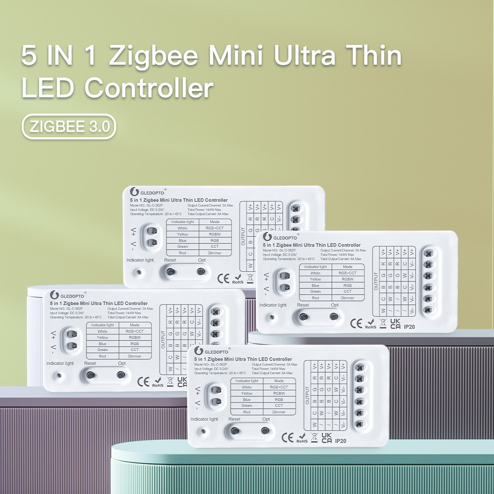 Smart Gledopto Zigbee 3.0 Pro Mini 5 in 1 RGB+CCT LED Light Strip ...