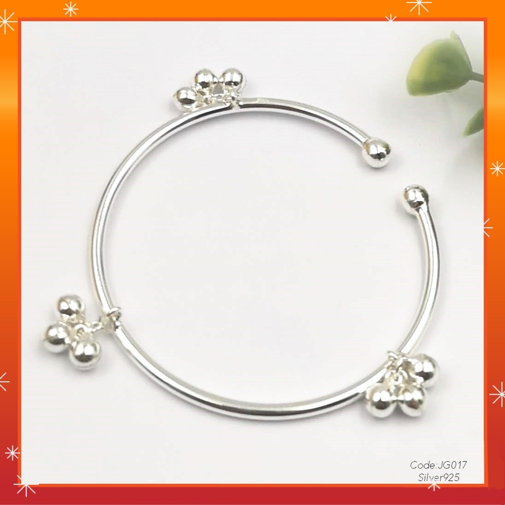 Ladies Solid Silver Torque Bangle from Chains of Gold