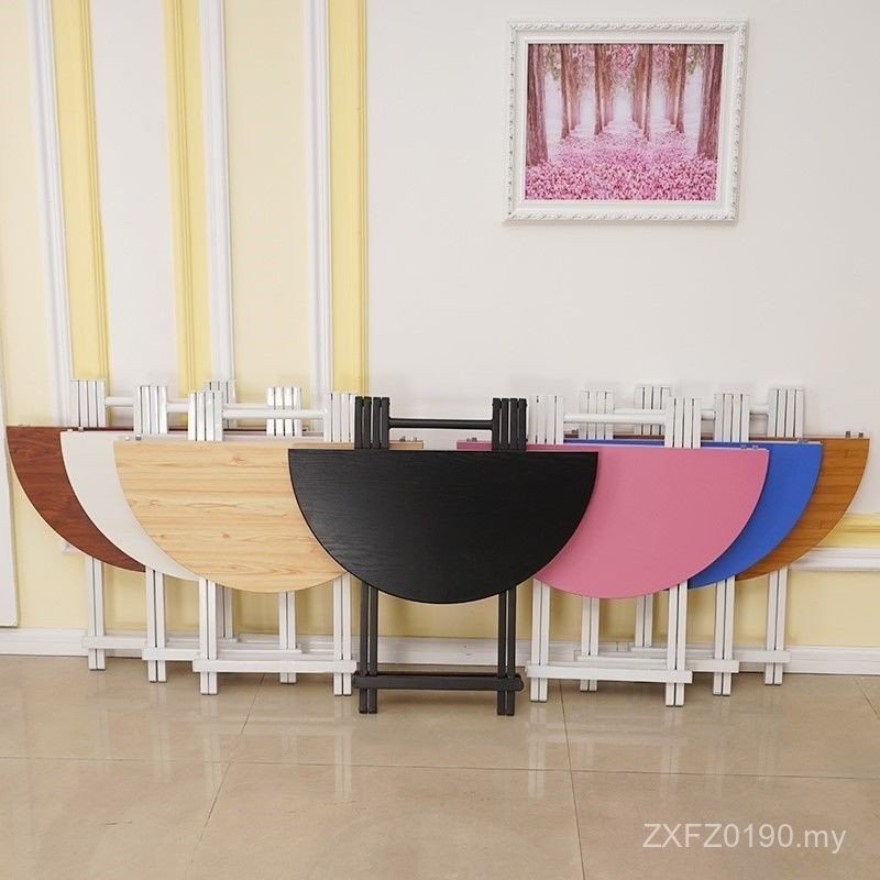 Retractable Stackable Round Table Dining Table Household Round Plastic ...