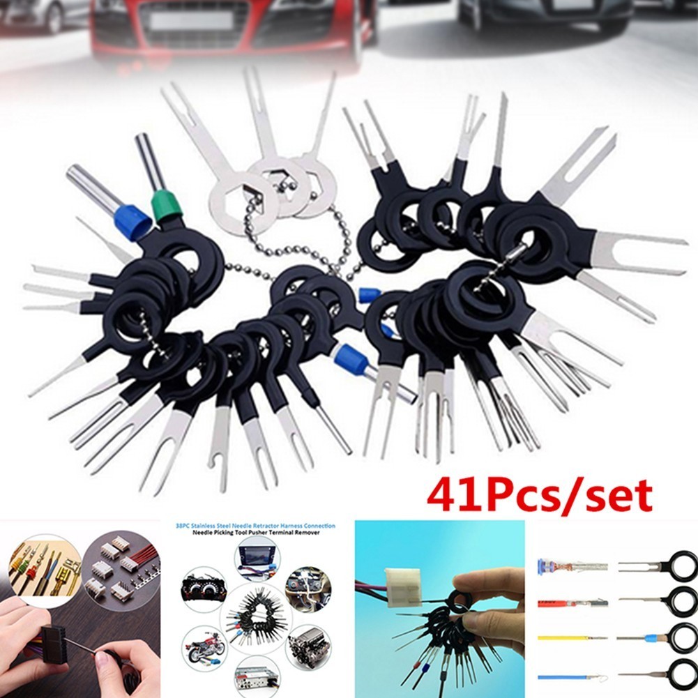 41-Piece Terminal Removal Extractor Key Tool Kit – Wire Connector Loom Crimp Pin Removal Tools, Unbranded