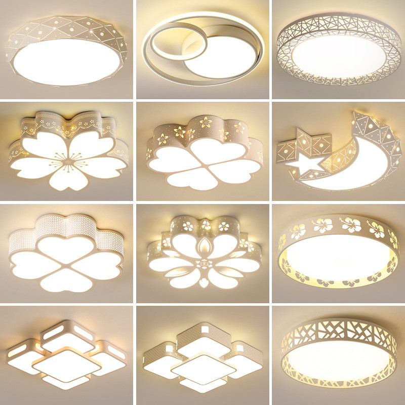 LED Flush Mount Ceiling Light Fixture with Remote Control, 5000K ...