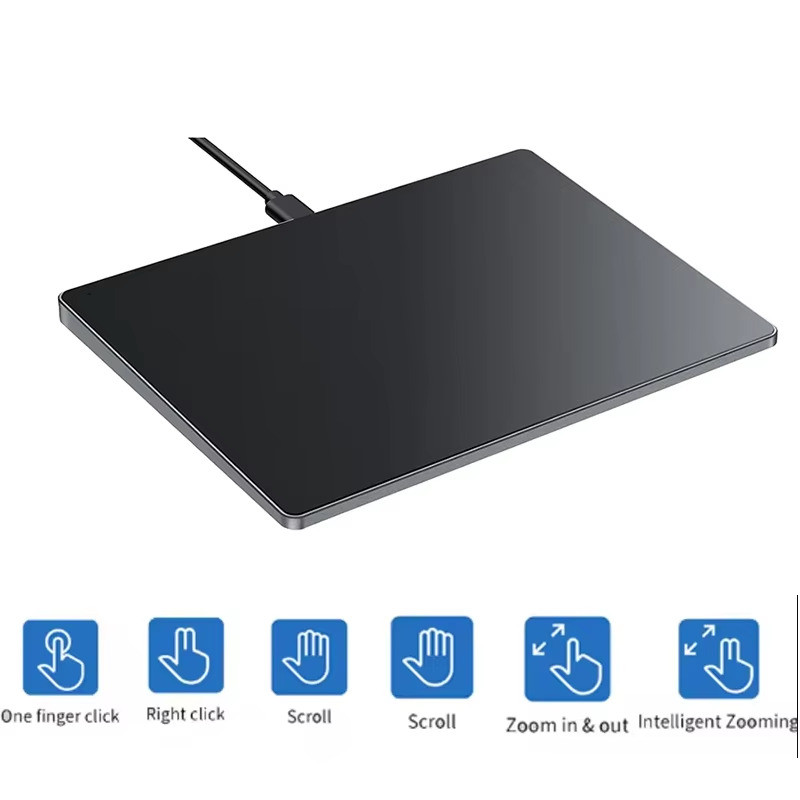 BOW USB Wired MultiTouch Trackpad Slim AluminumTouchpad Mouse for