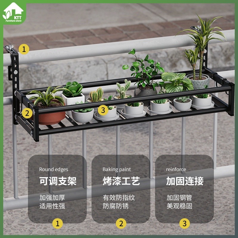 storage rack Flower Pot Hanging Suspended Iron Flower Rack Hanging ...