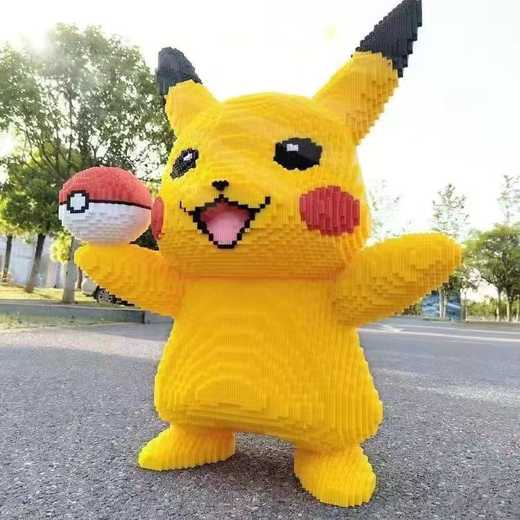 Huge Pikachu Building Block Toys 6 to 12 Years Old Educational Building ...