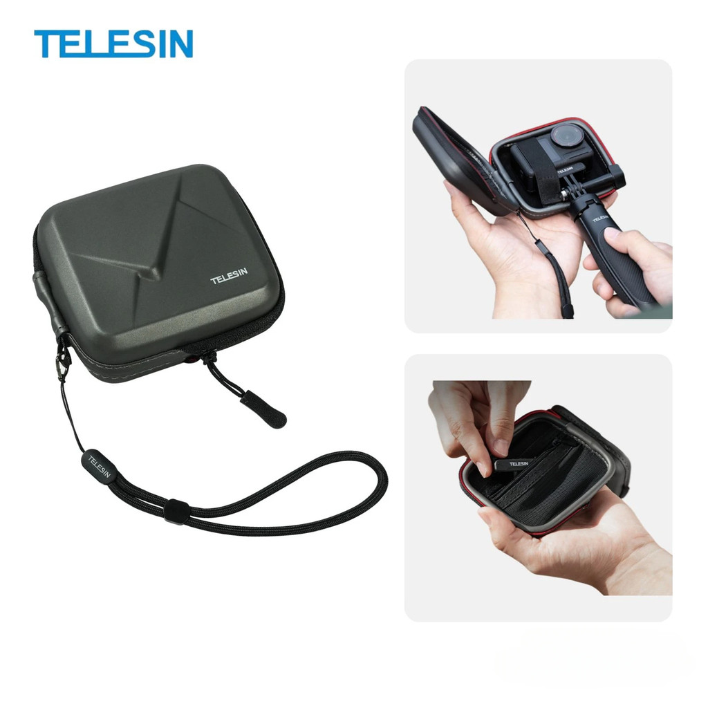 TELESIN Shockproof Storage Case for Gopro Hero 13 12 11 10 9 8 DJI OSMO ...