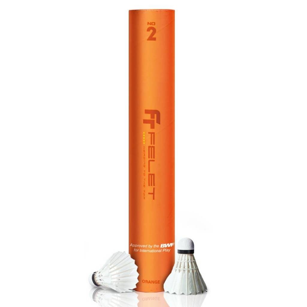 FELET Shuttlecock No.2 Orange Badminton 100% Original 77 Speed ...