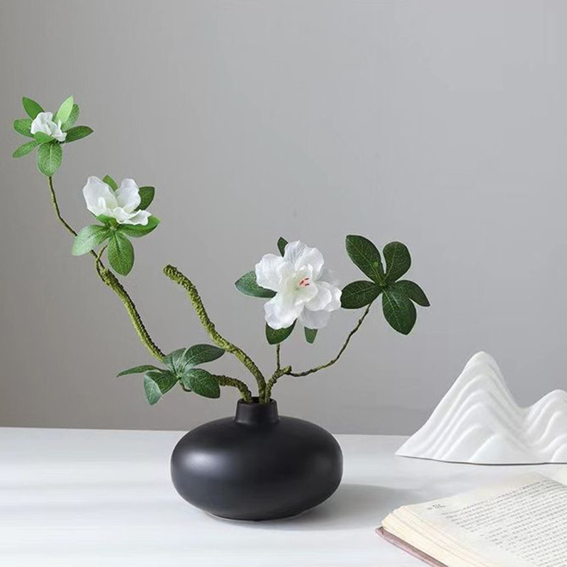 Red White Artificial Rhododendron Ins Style Fake Flowers Table ...