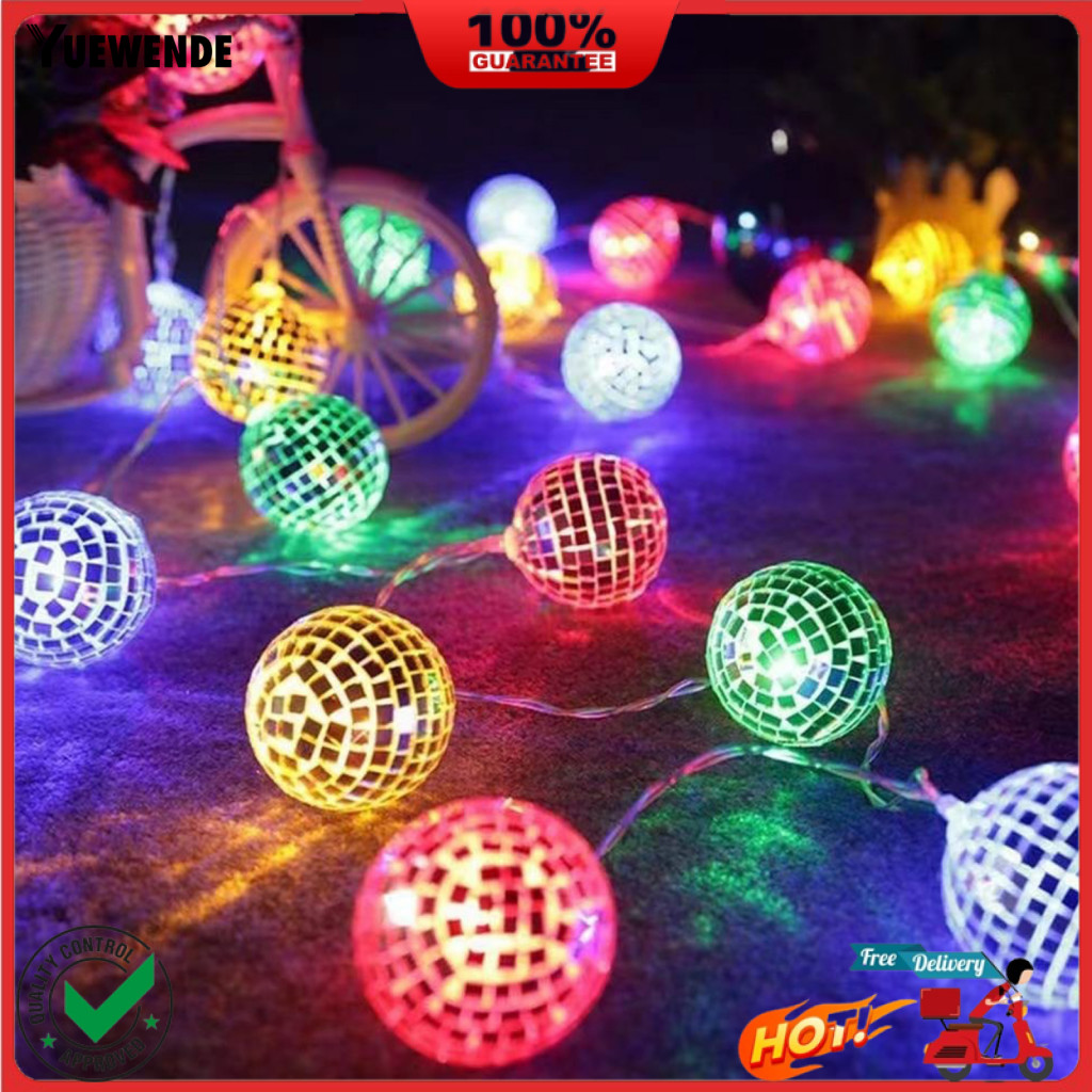 YQ.B Mirror Ball Disco Lights Festive Led String Lights Sparkling Led ...