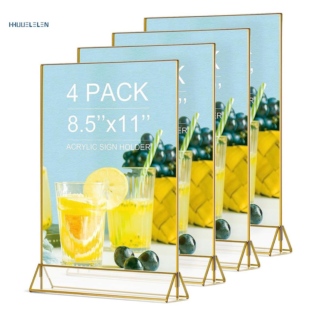 💖4Pack 8.5X11 Wedding Signs Table Numbers Menu Holders Set Kit | Shopee ...
