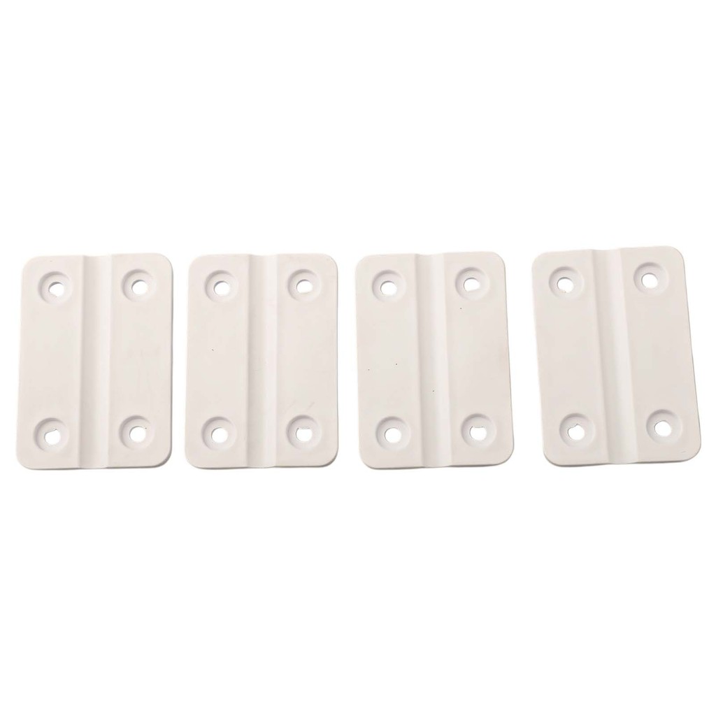 4 Pack Igloo Cooler Hinge Replacement Kit - White Plastic Hinges With Screws For Ice Chest Repair