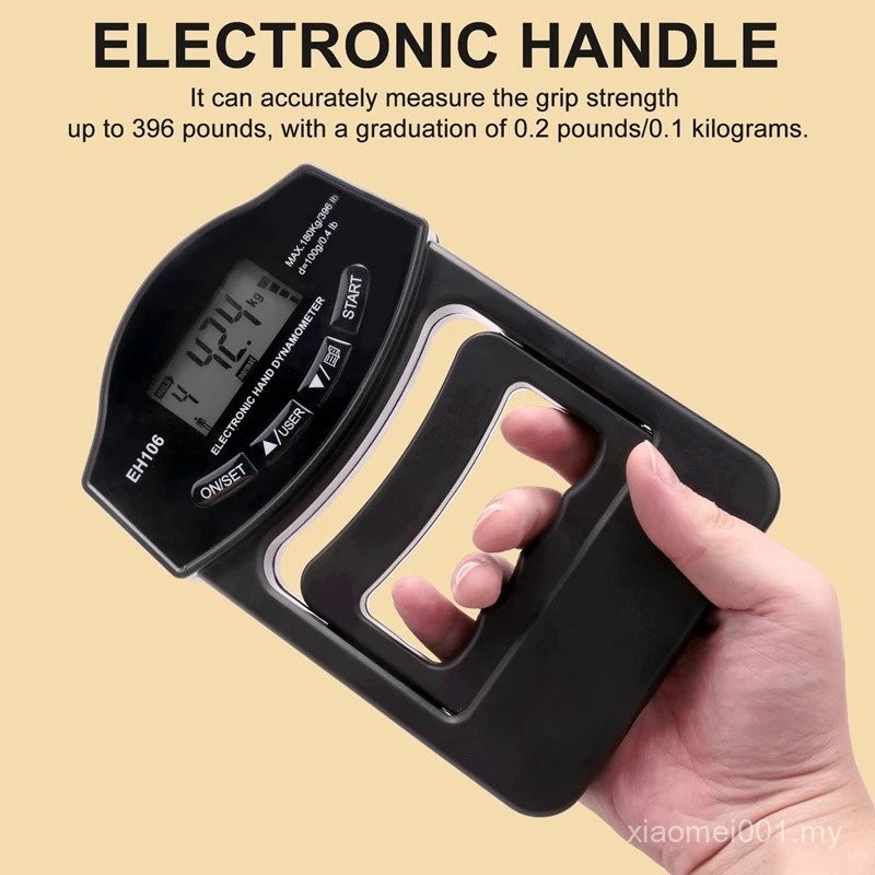 Grip Strength Tester, 396Lbs/180Kg Digital Hand Dynamometer Grip Strength Meter USB LCD Screen Hand Grip Dynamometer I.759342278