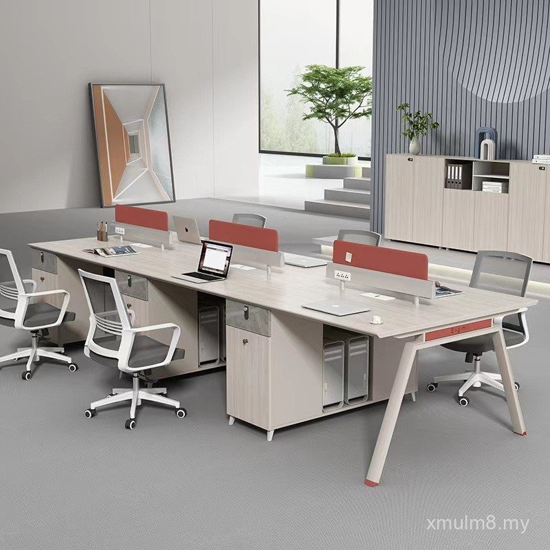 Modern Minimalist Desk Chair Combination Staff Desk Screen Four-person ...