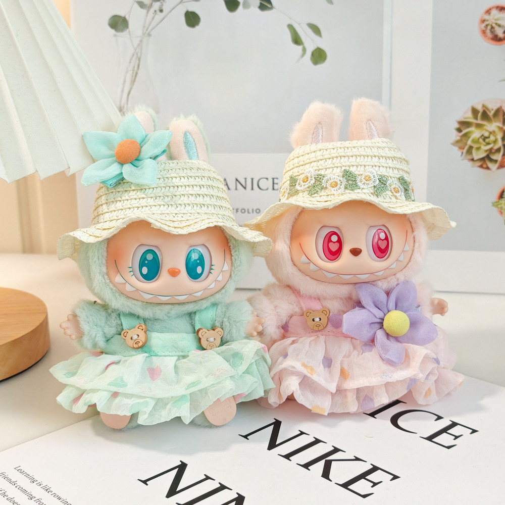 17cm LABUBU doll clothes LABUBU LABUBU Sitting Party Second Generation ...
