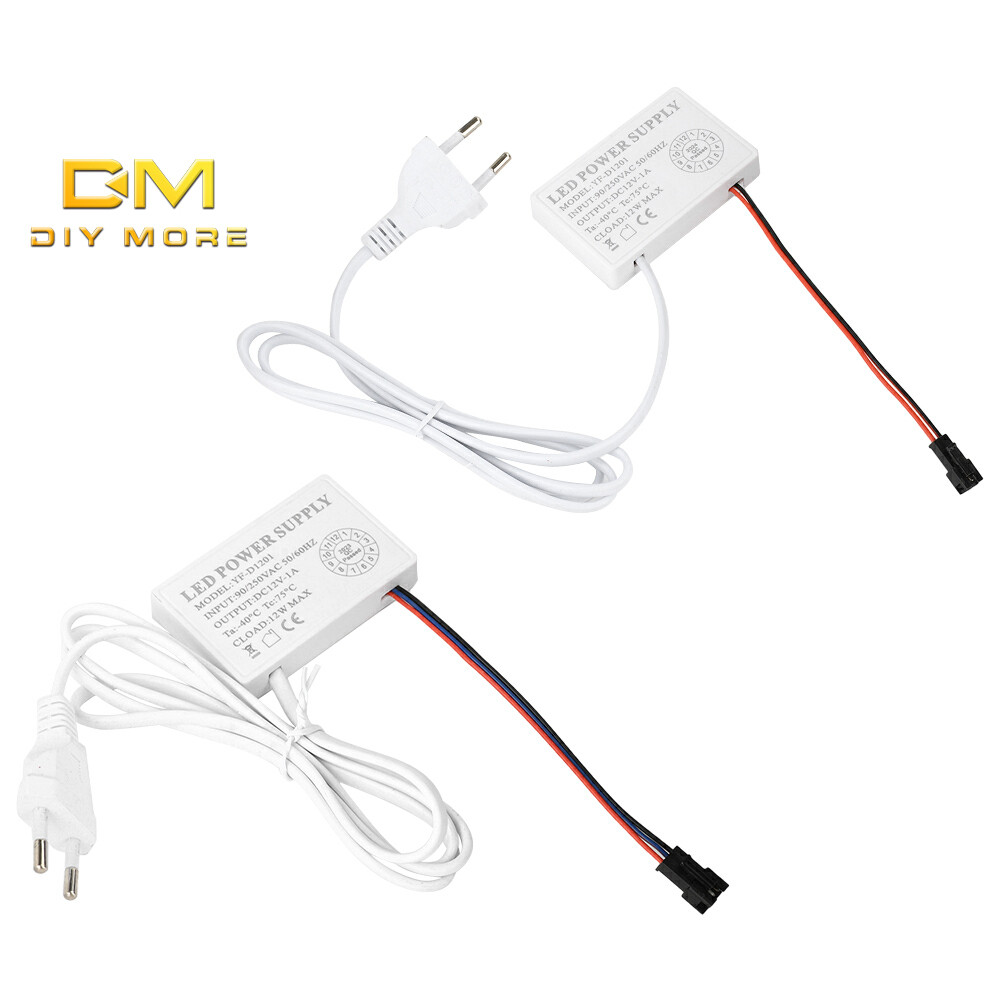 DIYMORE Input AC 90-250V Output DC 12V 1A 12W Infinitely Dimmable Touch ...